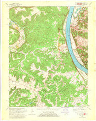 New Amsterdam Indiana Historical topographic map, 1:24000 scale, 7.5 X 7.5 Minute, Year 1970