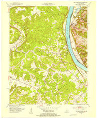 New Amsterdam Indiana Historical topographic map, 1:24000 scale, 7.5 X 7.5 Minute, Year 1950