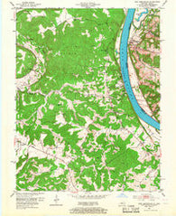 New Amsterdam Indiana Historical topographic map, 1:24000 scale, 7.5 X 7.5 Minute, Year 1950