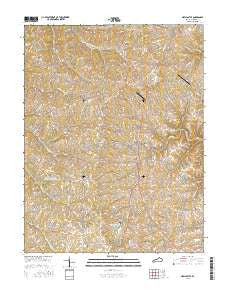 New Castle Kentucky Current topographic map, 1:24000 scale, 7.5 X 7.5 Minute, Year 2016