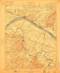 Newburg Indiana Historical topographic map, 1:62500 scale, 15 X 15 Minute, Year 1905
