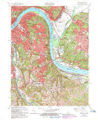 Newport Kentucky Historical topographic map, 1:24000 scale, 7.5 X 7.5 Minute, Year 1983