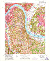 Newport Kentucky Historical topographic map, 1:24000 scale, 7.5 X 7.5 Minute, Year 1961