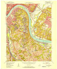 Newport Kentucky Historical topographic map, 1:24000 scale, 7.5 X 7.5 Minute, Year 1955
