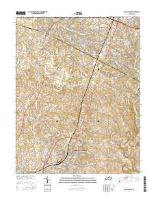 Nicholasville Kentucky Current topographic map, 1:24000 scale, 7.5 X 7.5 Minute, Year 2016
