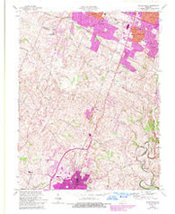 Nicholasville Kentucky Historical topographic map, 1:24000 scale, 7.5 X 7.5 Minute, Year 1965