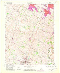 Nicholasville Kentucky Historical topographic map, 1:24000 scale, 7.5 X 7.5 Minute, Year 1965