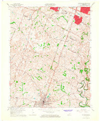 Nicholasville Kentucky Historical topographic map, 1:24000 scale, 7.5 X 7.5 Minute, Year 1965