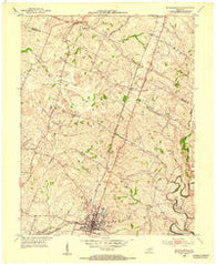 Nicholasville Kentucky Historical topographic map, 1:24000 scale, 7.5 X 7.5 Minute, Year 1952