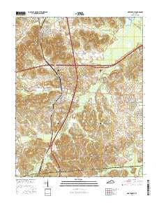 Nortonville Kentucky Current topographic map, 1:24000 scale, 7.5 X 7.5 Minute, Year 2016