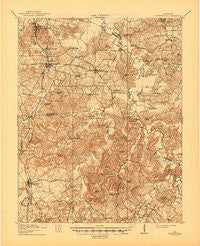 Nortonville Kentucky Historical topographic map, 1:62500 scale, 15 X 15 Minute, Year 1912