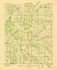 Oak Level Kentucky Historical topographic map, 1:24000 scale, 7.5 X 7.5 Minute, Year 1936