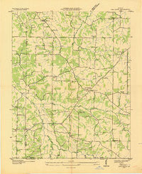 Oak Level Kentucky Historical topographic map, 1:24000 scale, 7.5 X 7.5 Minute, Year 1936
