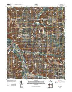 Oak Level Kentucky Historical topographic map, 1:24000 scale, 7.5 X 7.5 Minute, Year 2010