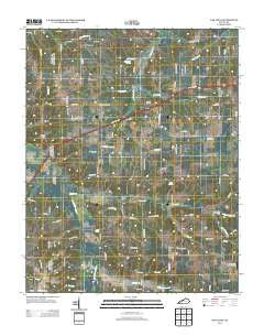 Oak Level Kentucky Historical topographic map, 1:24000 scale, 7.5 X 7.5 Minute, Year 2013