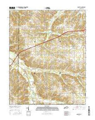 Oak Level Kentucky Current topographic map, 1:24000 scale, 7.5 X 7.5 Minute, Year 2016