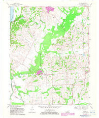 Oakton Kentucky Historical topographic map, 1:24000 scale, 7.5 X 7.5 Minute, Year 1970