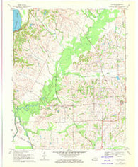 Oakton Kentucky Historical topographic map, 1:24000 scale, 7.5 X 7.5 Minute, Year 1970
