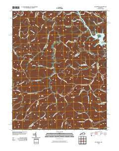 Oil Springs Kentucky Historical topographic map, 1:24000 scale, 7.5 X 7.5 Minute, Year 2010