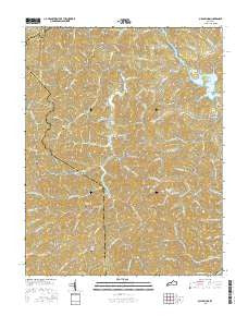 Oil Springs Kentucky Current topographic map, 1:24000 scale, 7.5 X 7.5 Minute, Year 2016