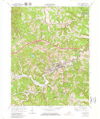 Olive Hill Kentucky Historical topographic map, 1:24000 scale, 7.5 X 7.5 Minute, Year 1970