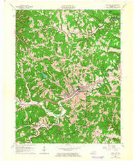 Olive Hill Kentucky Historical topographic map, 1:24000 scale, 7.5 X 7.5 Minute, Year 1962