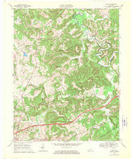 Olney Kentucky Historical topographic map, 1:24000 scale, 7.5 X 7.5 Minute, Year 1967