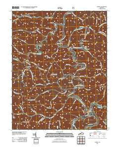 Oneida Kentucky Historical topographic map, 1:24000 scale, 7.5 X 7.5 Minute, Year 2011