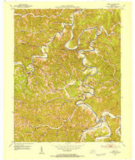 Oneida Kentucky Historical topographic map, 1:24000 scale, 7.5 X 7.5 Minute, Year 1953