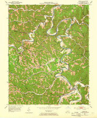 Oneida Kentucky Historical topographic map, 1:24000 scale, 7.5 X 7.5 Minute, Year 1953