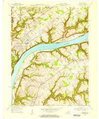 Owen Indiana Historical topographic map, 1:24000 scale, 7.5 X 7.5 Minute, Year 1954
