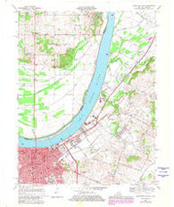 Owensboro East Kentucky Historical topographic map, 1:24000 scale, 7.5 X 7.5 Minute, Year 1967