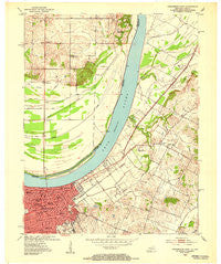 Owensboro East Kentucky Historical topographic map, 1:24000 scale, 7.5 X 7.5 Minute, Year 1952