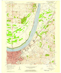 Owensboro East Kentucky Historical topographic map, 1:24000 scale, 7.5 X 7.5 Minute, Year 1956