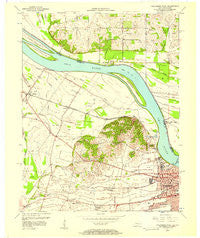 Owensboro West Kentucky Historical topographic map, 1:24000 scale, 7.5 X 7.5 Minute, Year 1956