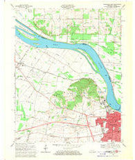 Owensboro West Kentucky Historical topographic map, 1:24000 scale, 7.5 X 7.5 Minute, Year 1968