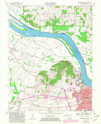 Owensboro West Kentucky Historical topographic map, 1:24000 scale, 7.5 X 7.5 Minute, Year 1968