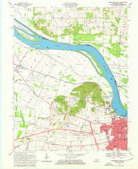 Owensboro West Kentucky Historical topographic map, 1:24000 scale, 7.5 X 7.5 Minute, Year 1968