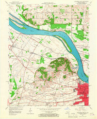 Owensboro West Kentucky Historical topographic map, 1:24000 scale, 7.5 X 7.5 Minute, Year 1956
