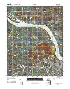 Owensboro West Kentucky Historical topographic map, 1:24000 scale, 7.5 X 7.5 Minute, Year 2010