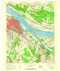 Paducah East Kentucky Historical topographic map, 1:24000 scale, 7.5 X 7.5 Minute, Year 1958