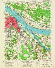 Paducah East Kentucky Historical topographic map, 1:24000 scale, 7.5 X 7.5 Minute, Year 1958