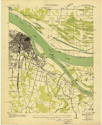 Paducah Kentucky Historical topographic map, 1:24000 scale, 7.5 X 7.5 Minute, Year 1936
