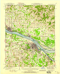 Paducah Kentucky Historical topographic map, 1:62500 scale, 15 X 15 Minute, Year 1940