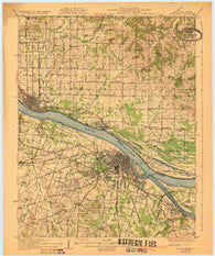Paducah Kentucky Historical topographic map, 1:62500 scale, 15 X 15 Minute, Year 1929