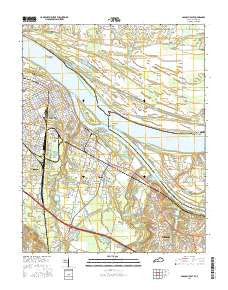 Paducah East Kentucky Current topographic map, 1:24000 scale, 7.5 X 7.5 Minute, Year 2016