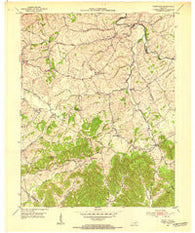 Paint Lick Kentucky Historical topographic map, 1:24000 scale, 7.5 X 7.5 Minute, Year 1952