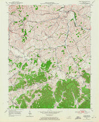 Paint Lick Kentucky Historical topographic map, 1:24000 scale, 7.5 X 7.5 Minute, Year 1952