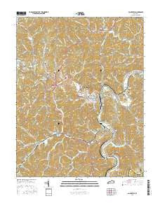 Paintsville Kentucky Current topographic map, 1:24000 scale, 7.5 X 7.5 Minute, Year 2016