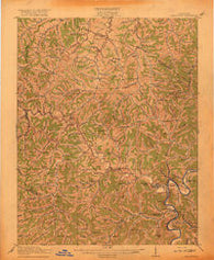 Paintsville Kentucky Historical topographic map, 1:62500 scale, 15 X 15 Minute, Year 1917